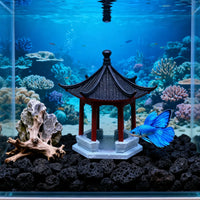 Miniature Pavilion Ornament for Landscaping, Fish Tank, Micro-Landscape, and Bonsai