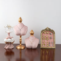 Pink Mannequin Bust Jewelry Display Stand for Necklaces and Pendants