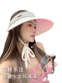 UV Protection Color-Changing Visor Sun Hat for Women - Full Face Coverage for Beach & Cycling