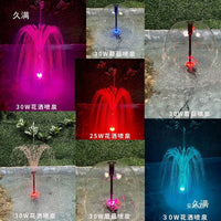 Solar Pond Fountain Kit with LED Light Submersible Pump for Home Garden Courtyard Rockery Water Feature
