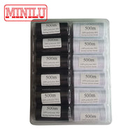 Polyester Sewing Thread Set, 500m Spools, 12-Color Assortment for Hand & Machine Sewing