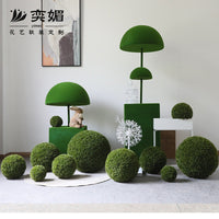 Artificial Moss Ball Plant Decor for Indoor Landscape, Staircase, Window Display