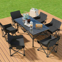 Extra Thick Outdoor Folding Table and Chair Set, Moon Chair, Camping, Beach Folding Chair, Egg Roll Folding Table