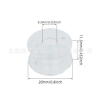 Clear Plastic Bobbins for Household Sewing Machines, Universal Fit
