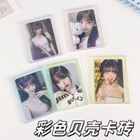 Shell-Style Transparent Card Holder Frame for Collectible Cards and Instant Photos