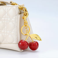 Cherry Keychain Pendant Car Bag Charm Creative Decoration