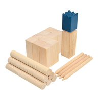 Outdoor Wooden Tossing Game Set for Family Fun, Team Building, and Lawn Activities - King and Soldier Theme