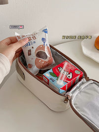 Mini Portable Insulated Lunch Bag for Kids and Adults - Thermal Bento Box Tote for Breakfast, Work, and Picnics