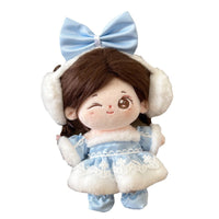 20cm Cotton Doll Clothes Set with Overalls Dress for Plush Dolls
