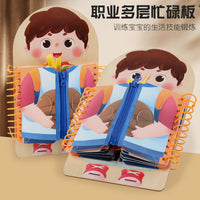 Kids Wooden Montessori Busy Board for Early Education and Fine Motor Skills Development