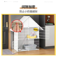 Large Indoor Cat Cage with Multi-Tier Platforms and Spacious Design