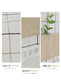 Japanese Style Refrigerator Dust Cover with Storage Pockets, Nordic Design Washing Machine Top Cover