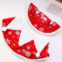 Personalized Embroidered Pet Christmas Hat and Scarf Set for Dogs