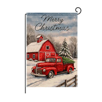 Christmas Holiday Garden Flag Double-Sided Polyester Outdoor Yard Decoration