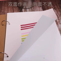 Kindergarten Loose-Leaf Marker Pad Thickened A4 Drawing Book Hand-Painted Record Game Anime High White Cardboard DIY Blank Sketchbook Detachable Primary School 8K Painting Paper