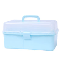 Portable 2/3-Layer Storage Box with Handle for Crafts, Toys, and Medicine