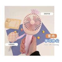 Cartoon Manual Press Mini Fan Portable Fruit Spray Handheld Fan