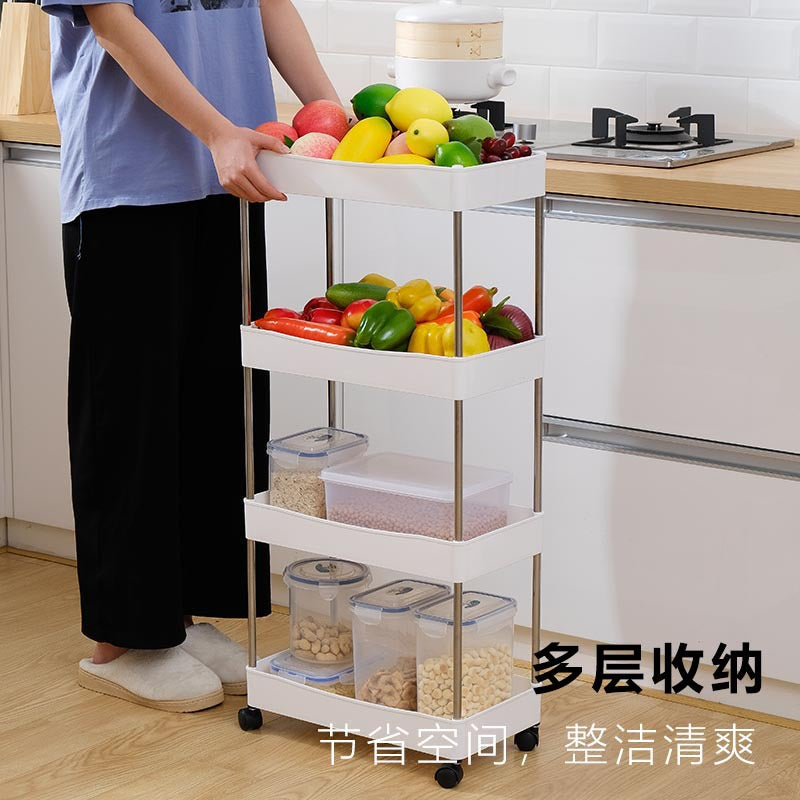 Multi-layer Rolling Utility Cart with Wheels for Home Storage
