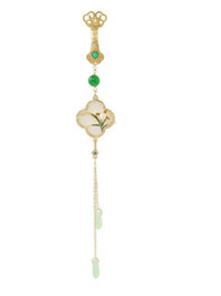 Chinese Style Orchid Brooch Cheongsam Tassel Pendant Retro Hanfu Accessory