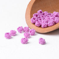 Hand-Woven Pineapple Knot DIY Coil Buttons for Lanyards and Necklaces (100-Pack)