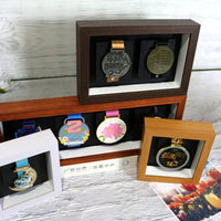 Marathon Medal Display Frame Dustproof Shadow Box for Race Badges and Awards