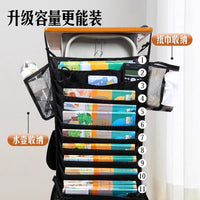 Large Capacity Desk Side Hanging Book Bag Organizer for Students