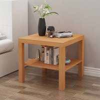 Minimalist Nightstand with Double-Layer Storage, Nordic Style Bedside Table for Bedroom and Hotel