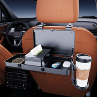360-Degree Rotating Car Foldable Air Vent Drink Holder with Retractable Dining Tray