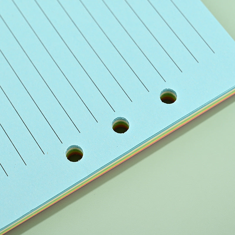 A5/A6 6-Hole Loose Leaf Notebook Refills - Lined, Blank, Grid Pages in Assorted Colors