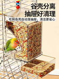Automatic No-Mess Bird Feeder and Water Dispenser for Parrots and Small Birds