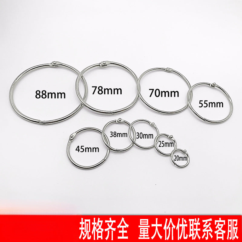 Loose Leaf Binder Rings for DIY Albums and Notebooks, Metal Book Rings