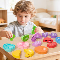 Wooden 3D Dinosaur Egg Multi-Layer Puzzle for Kids, Educational Cartoon Animal Grasping Board Toy