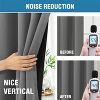 Blackout Window Curtains for Sun Protection and Privacy, Solid Color Panels