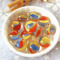 Retro Tri-Color Glass Marbles for Fish Tanks, Games, and Decoration
