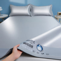 Summer Cooling Ice Silk Mat Jacquard Weave for Bedroom Dormitory