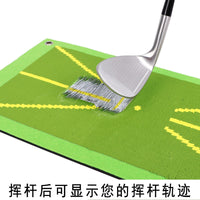 Golf Hitting Mat with Swing Trajectory Display for Indoor Practice