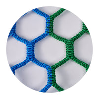 Colorful Hexagonal Knotless Net for Stadiums, Playgrounds, and Climbing