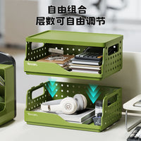Desktop Beverage Holder Office A4 Paper Stationery Multi-layer Storage Rack Dormitory Sundries Organizer Box