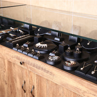 Jewelry Display Tray Black Base for Countertop and Live Stream