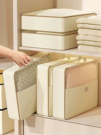 4-Piece Set Home Storage Bags for Bedding, Duvets, Sheets, and Clothes - Wardrobe Quilt Clothing Compression Dustproof Organizer