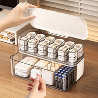 Large Capacity Data Cable Storage Box with Compartments for Charging Cables and Plugs, Desktop Organizer and Hub