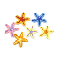 10cm Handmade Crocheted Two-Tone Starfish Applique for DIY Craft & Apparel Decoration