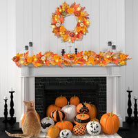 Autumn Harvest Festival Artificial Chrysanthemum Maple Leaf Garland