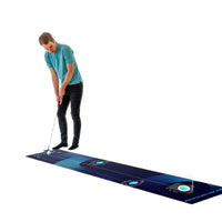 DUOLAIFA Golf Hitting Mat Three-Way Ball Return Indoor Practice Blanket for Beginners