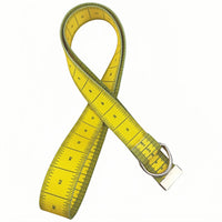 Tape Measure Belt with Alloy Double Ring Buckle, Multi-functional Soft Ruler Fashion Waist Belt