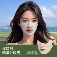 Women's Summer Ice Silk Breathable Sun Protection Face Mask with UV Protection for Outdoor Sports