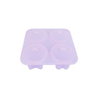Silicone Ice Cube Tray with 4-Cavity Molds for Spheres, Hearts, Circles, and Stars