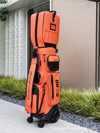 Boyea Lightweight Golf Club Travel Bag with Wheels, Waterproof Hard Shell Golf Aviation Bag