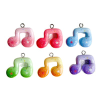 Macaron Musical Note Resin Charms for DIY Jewelry and Keychains