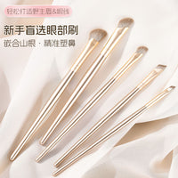 Angled Eyebrow Brush Set for Eyeliner and Under-Eye Makeup